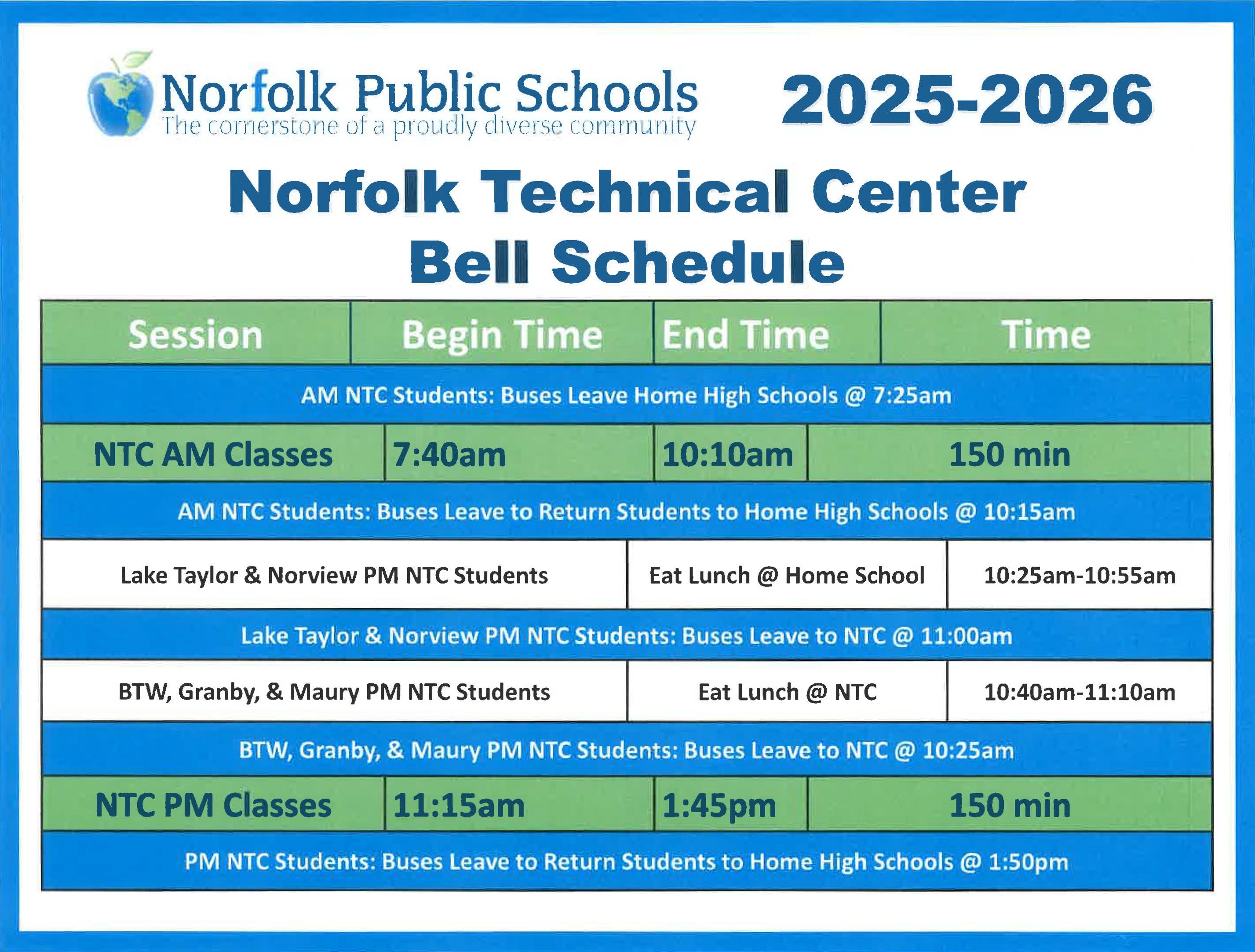 25-26 District Bell Schedule
